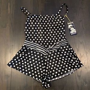 NWT women’s skirted one piece romper swimsuit. 16